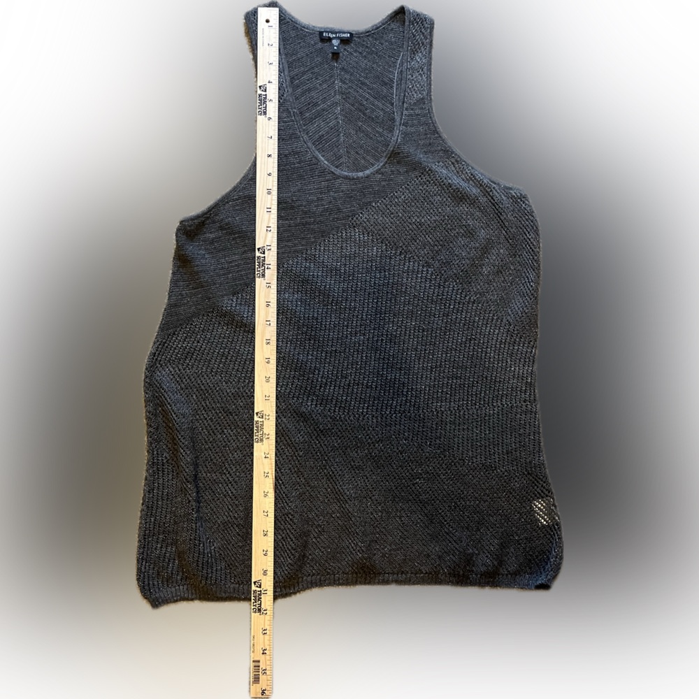 Eileen Fisher Metallic Sleeveless Wool Sweater size XL - Picture 5 of 11